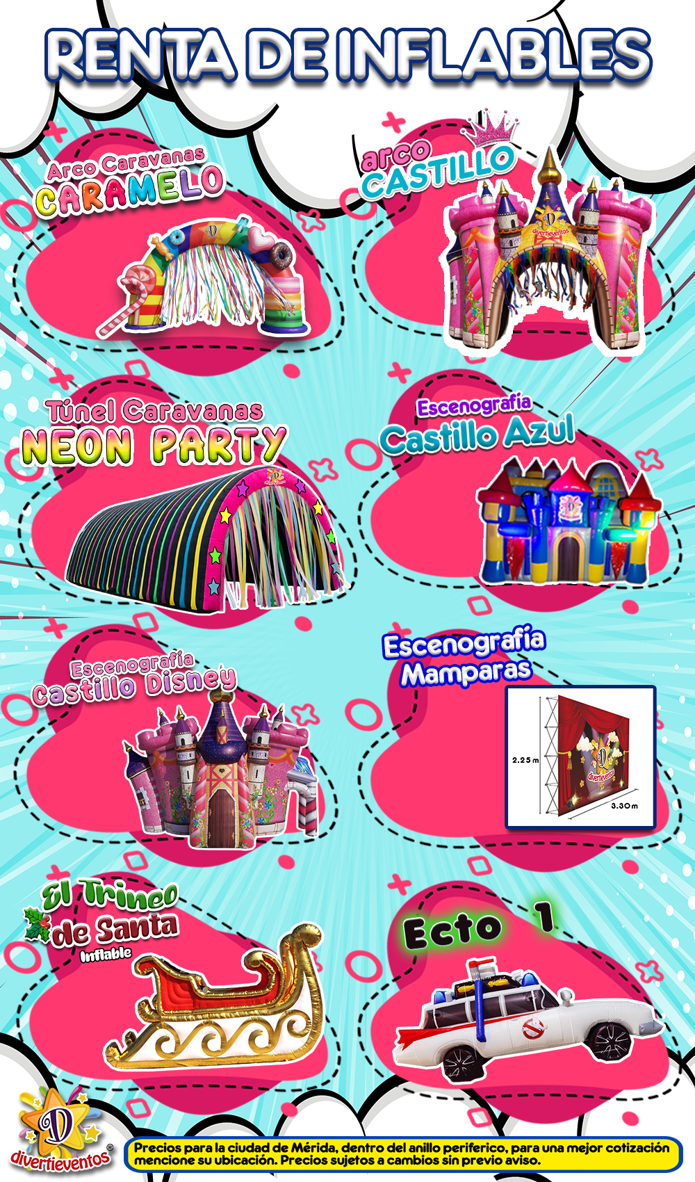 RENTA DE INFLABLES PARA CARAVANA O ESCENOGRAFÍA